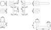 Technical drawings and dimensions of door hardware. Produktbild-Vorschau