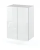 A white cabinet with two doors is shown against a white background. Voir les images du produit