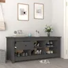 vidaXL Botník šedý 110x38x45,5 cm Borovicový masiv Náhled obrázku produktu 2