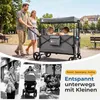 Sekey Faltbar Bollerwagen mit Dach, für 1 bis 2 Kinder, Produktbild-Vorschau 7