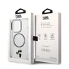 A product packaging for a Karl Lagerfeld iPhone case, showing the case inside the packaging and details about the product on the side. Anteprima dell’immagine prodotto