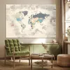 MuchoWow® Poster Weltkarte - Vintage - Pastell 180x120 cm - Produktbild-Vorschau 3