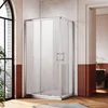 SONNI Cabine de douche accès d'angle Double portes Voir les images du produit 1