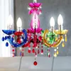 Kronleuchter, Lüster, Kristalle, bunt, 5-flammig, H 128 cm Produktbild-Vorschau 15