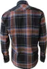 Herren Flanell Hemd langarm Medium Braun/Blau/Grau kariert Produktbild-Vorschau 3