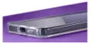 Close-up of the bottom edge of a clear phone case on a purple surface. Anteprima dell’immagine prodotto