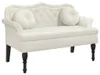 vidaXL Banc avec coussin Crème 120,5x65x75 cm Velours Voir les images du produit 1
