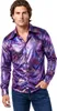 70er Jahre Hemd Herren Lila Disco violett - S Produktbild-Vorschau 6