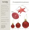 tectake® Weihnachtskugeln 86-er Set in Rot, inklusive Produktbild-Vorschau 6