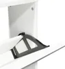A close-up view of a white shoe cabinet with a black bracket holding up a shelf. Náhľad obrázku produktu