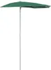 A green half-umbrella with a white pole against a white background. Náhľad obrázku produktu