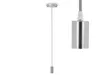 Suspension à cordon vintage argenté textile gris pour lampe Voir les images du produit 1