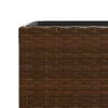 Design Pflanzkübel 2 Stk. Braun 40x40x80 cm Poly Rattan, Produktbild-Vorschau 9