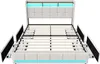 CDGlobal Polsterbett 160x200, LED Doppelbett mit USB Typ C Produktbild-Vorschau 18