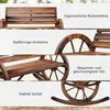 Outsunny Schaukelbank aus Holz, Gartenbank mit Armlehne, Produktbild-Vorschau 4