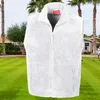 A white fleece vest is shown in front of a bowling green with palm trees and a building in the background. Anteprima dell’immagine prodotto