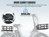 A marketing image showing an e-bike with various carrying accessories, highlighting its load capacity. Produktbild-Vorschau