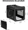 Fudajo Caisse de transport noire pliable pour animaux Voir les images du produit 3