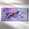 Dekor Leinwand Uhr Wandbilder 60x30 Gemälde Zweig Blumen Produktbild-Vorschau 2