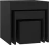 Three black nesting tables of different sizes are stacked together. Náhled obrázku produktu