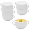 Keramik Suppentasse 200ml weiß mit Henkel - 6er Set - Produktbild-Vorschau 1