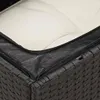 vidaXL 7-tlg. Garten-Sofagarnitur mit Kissen Schwarz Poly Produktbild-Vorschau 7