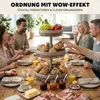 eluno ovocný stojan, okrúhly 3-poschodový košík na chlieb, Náhľad obrázku produktu 5