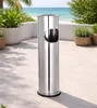 XL Standaschenbecher Windaschenbecher Mülleimer Outdoor Chrom Voir les images du produit