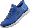 Auf dem Bild ist ein blauer Freizeitschuh zu sehen der von der Seite aufgenommen wurde. Der Schuh hat eine sportliche Form und eine auffällige Sohle die ihm ein modernes Aussehen verleiht. Náhľad obrázku produktu