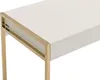 Schreibtisch mit 2 Schubladen - MDF & Metall - Beige & Produktbild-Vorschau 5
