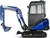 A blue and black mini excavator is shown against a white background. Produktbild-Vorschau