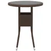 vidaXL Table de jardin Ø60x75 cm verre dur et poly rotin Voir les images du produit 7