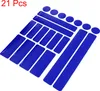 21pcs Bleu Réfléchissant Autocollants Ruban Imperméable Voir les images du produit 2