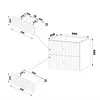 Waschtischunterschrank 80.6cm Izae mit 2 Schubladen, Weiß Produktbild-Vorschau 7