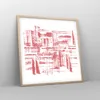 Gerahmtes Poster - Rahmen in heller Eiche - Rot Textur Produktbild-Vorschau 8