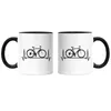Fahrrad Tasse Schwarz Heartbeat Geschenk Fahrradfahrer Produktbild-Vorschau 3