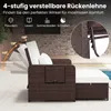 COSTWAY Chaise longue de jardin 3 en 1 en polyrotin, chaise Voir les images du produit 4