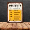 Werkstatt Stundensätze Metallschild in 15x20 cm Produktbild-Vorschau 4