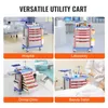 A collage of four images showing a medical utility cart in different settings: a hospital room, a laboratory, a dental clinic, and a beauty salon. Náhľad obrázku produktu