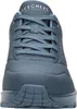 Front view of a blue Skechers sneaker. Voir les images du produit