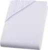 Jersey Spannbettlaken Topper Bettlaken 180x200 cm Weiß Produktbild-Vorschau 2