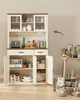 A kitchen hutch filled with various kitchenware and appliances. Náhled obrázku produktu