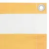 Balkon-Sichtschutz Weiß und Gelb 120x600 cm Oxford-Gewebe Produktbild-Vorschau 2