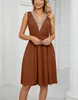 ASKSA Damen Kleider Sommer Ärmelloses V-Ausschnitt Kleid Produktbild-Vorschau 3