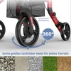 ELONEO 2in1 Rollstuhl Rollator faltbar und leicht mit Sitz, Produktbild-Vorschau 10