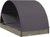 vidaXL 2-Personen-Sonnenliege mit Dach Grau 211x112x140 Produktbild-Vorschau 1