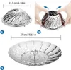 Edelstahl Dampfgarer Einstellbar Dünsteinsatz (15.5cm-27cm) Produktbild-Vorschau 3