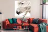 MuchoWow® Poster Pferd - Mähne - Weiß 100x100 cm - Produktbild-Vorschau 2