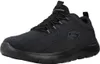 A black Skechers sneaker is shown from a side-angle against a white background. Voir les images du produit