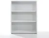 A white, three-shelf bookcase against a white background. Produktbild-Vorschau